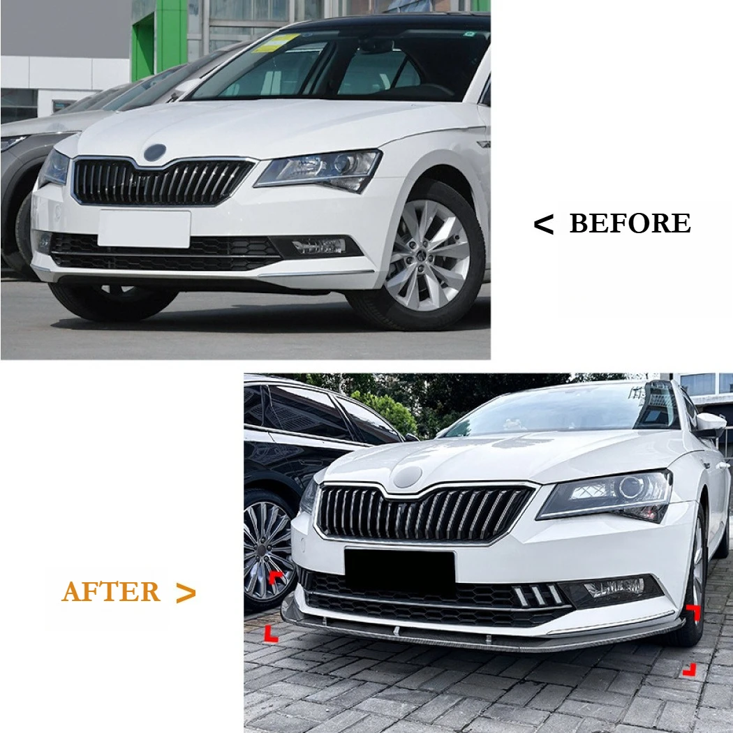 Передний бампер для Skoda Superb B8 III 3V3 3V5 2015 2016 2017 2018 2019 Защитная защита бампера Canard Lip Splitter Bodykits (art.: 3920d3609b4fa) - 3920d3609b4fa