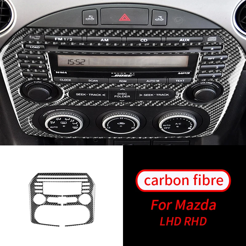 

For Mazda MX-5 Miata 2009-2015 1 PCS Real Carbon Fiber CD Console Panel Trim Car Interior Accessories Car Interior Supplies