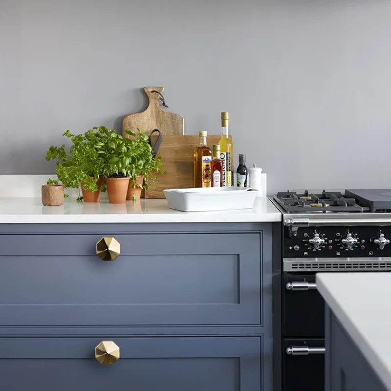 Золотая шестиугольная ручка для шкафа современные ручки мебели современный