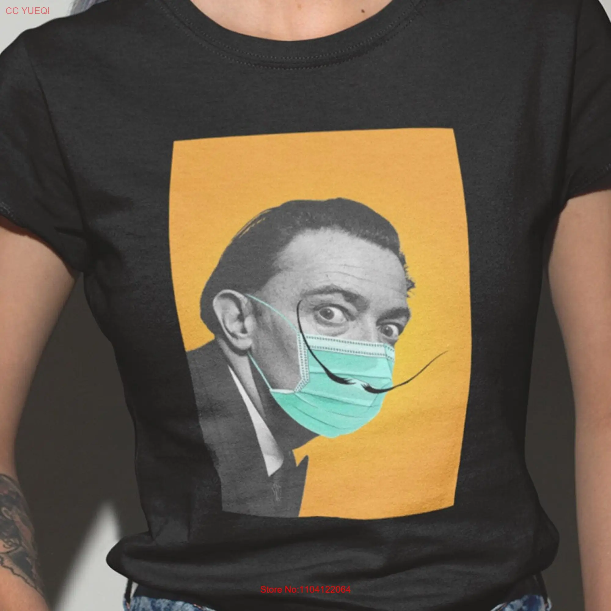 Футболка Dali забавная футболка с карантинным принтом Сальвадора винтажная одежда