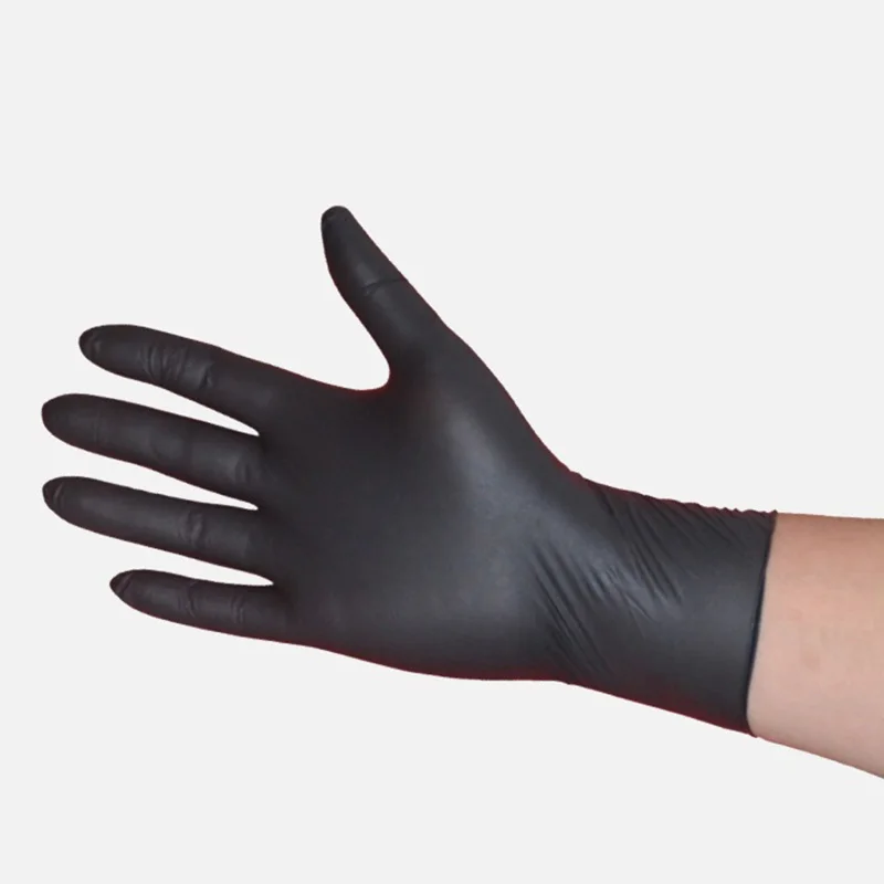 

Черные водонепроницаемые нитриловые перчатки 50 шт.