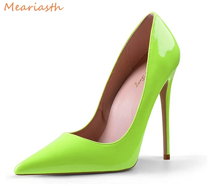 

Meariasth Women's Pointed Toe Patent Leather Shoes Slip on Stiletto High Heel Classics Pumps for Ladies Sexy Party Office Shoes