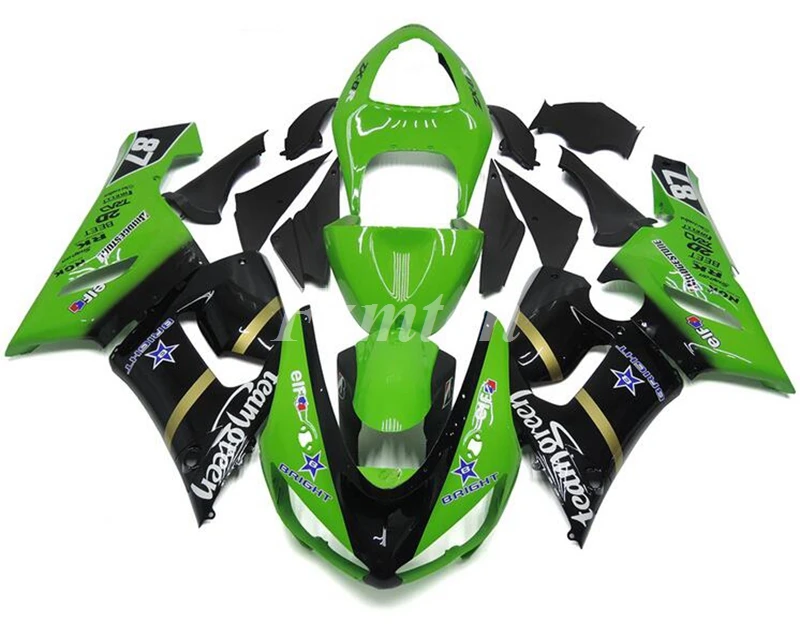 

Стильные новые комплекты обтекателей из АБС-пластика, подходят для Kawasaki Ninja ZX-6R ZX6R 2005 2006 05 06, комплект кузова зеленого цвета