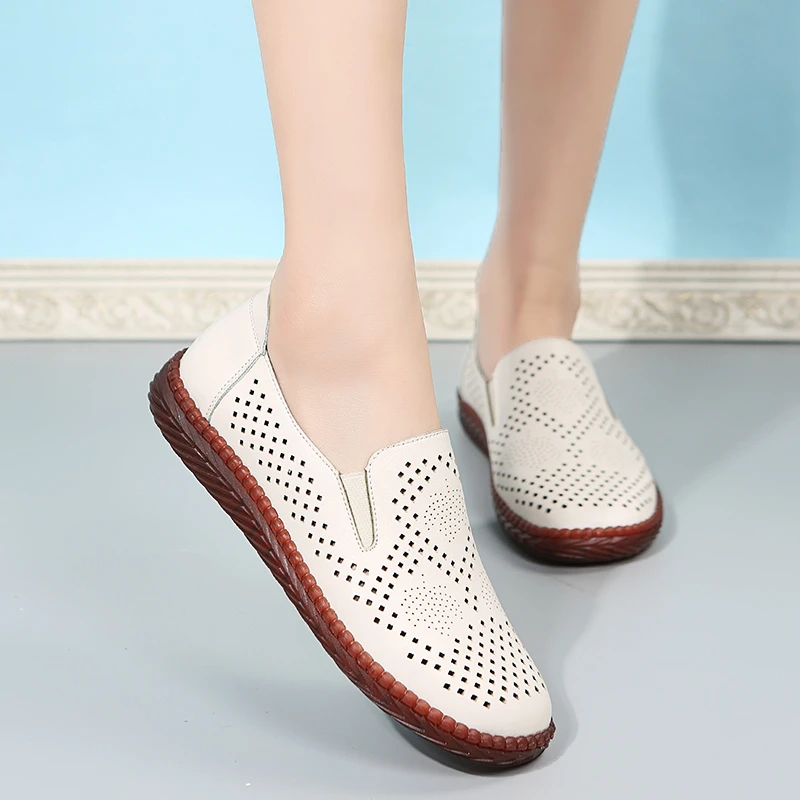 

Лоферы женские с цветочным принтом, повседневная обувь, без застежки, ажурные, белые кроссовки, разные цвета, размеры 35-41, лето-весна