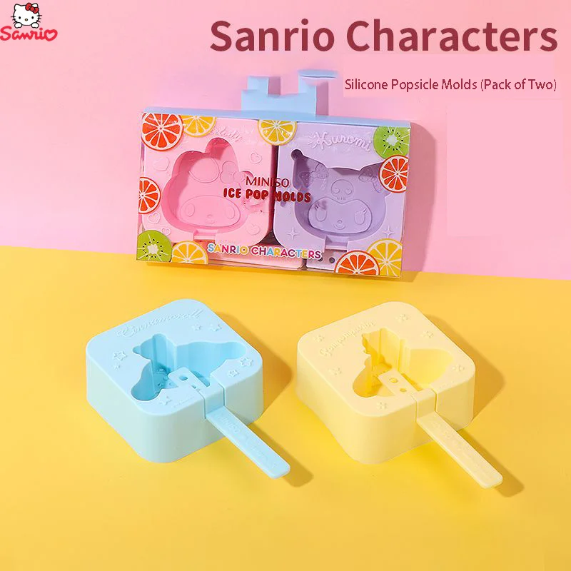 

Kawaii Sanrio My Melody Cinnamoroll Kuromi Silica Gel Popsicle Mold Cute Cartoon Anime Figure Ice Cream Mold Kitchen Supplies