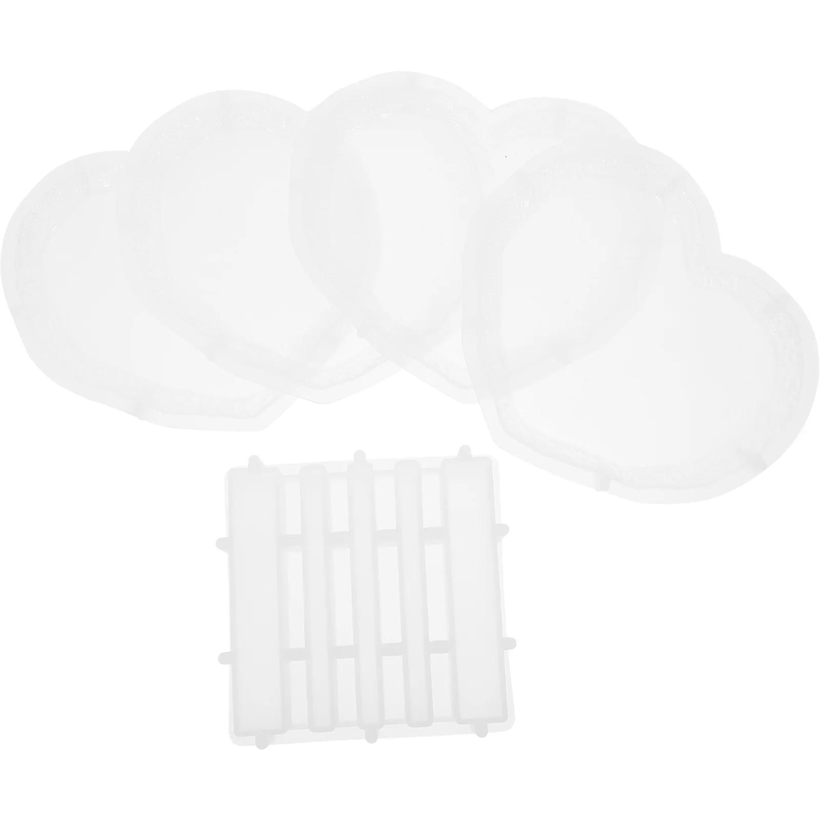 

1 Set of Easy Demoulding Practical Lasting Silicone Molds Coasters Heart Shape Coaster for Handcraft Coaster Making