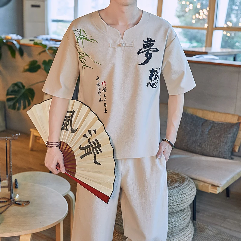 Мужской костюм (рубашка + брюки) мужские брюки и рубашки летний мужской из 100%