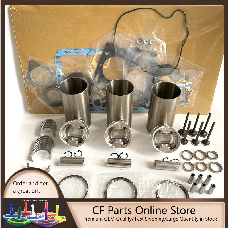 

3TNC80 3TNC80L Overhaul Rebuild kit For Yanmar Engine F200 F220 B32 B25 Tractor