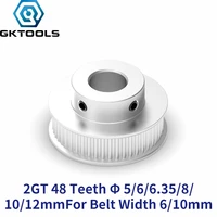 gktools gt2 timing pulley 2gt 48 teeth bore 566 3581012mm synchronous wheels width 6mm belt 3d printer parts
