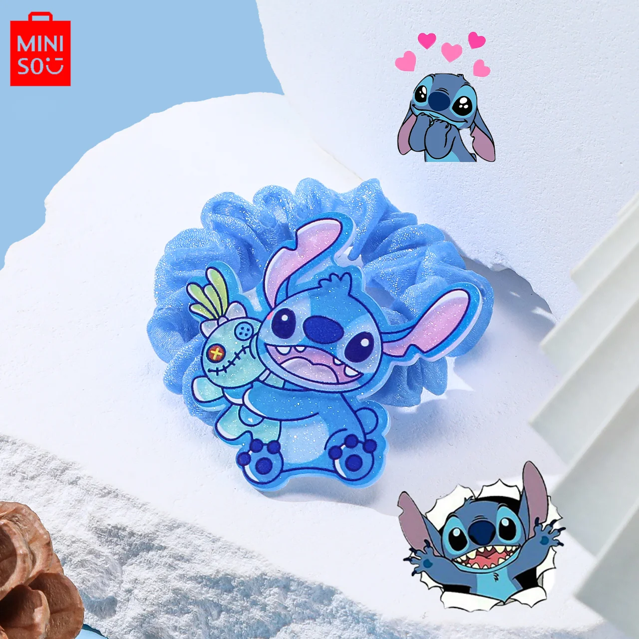 Модная резинка для волос Miniso сделанная из акрилового материала прочная и