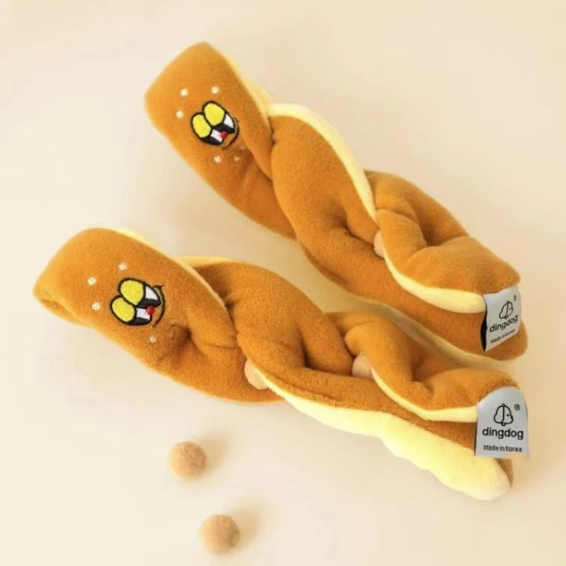 

Long Loaf Hidden Food Sniffing Toy Pet Dog Sounding Plush Toy 25cm