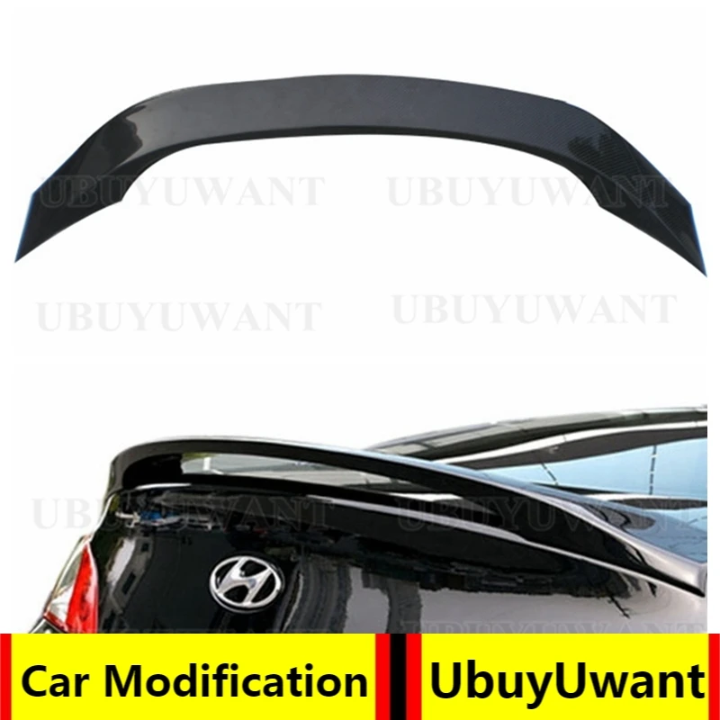 

Car Styling Carbon Fiber Material Rear Roof Spoiler Tail Trunk Wing Boot Lip Molding For Hyundai Tiburon Genesis Coupe 2010-2012
