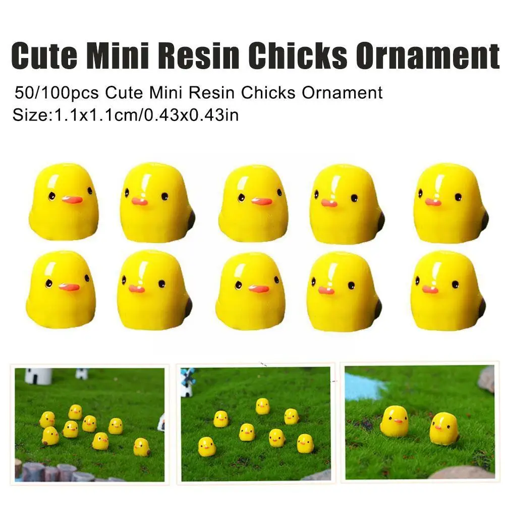 

Cute Chicks Miniature Figurine Ornaments For Home Yellow Chicks Garden Easter Decor Slime F3l0