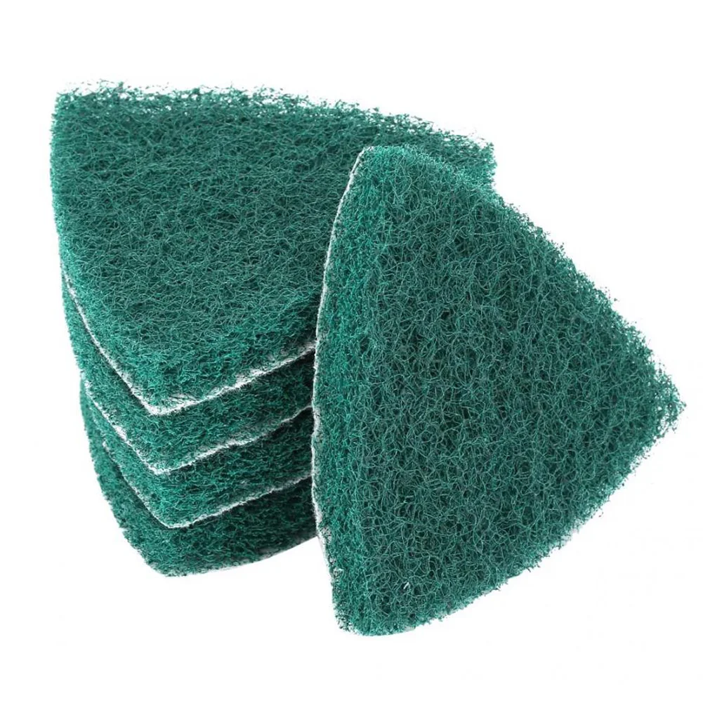 5pcs Scouring Pads Triangle Self-Adhesive Polishing Pad Dremel Polishing For Grinding Machine Grinding Chassis