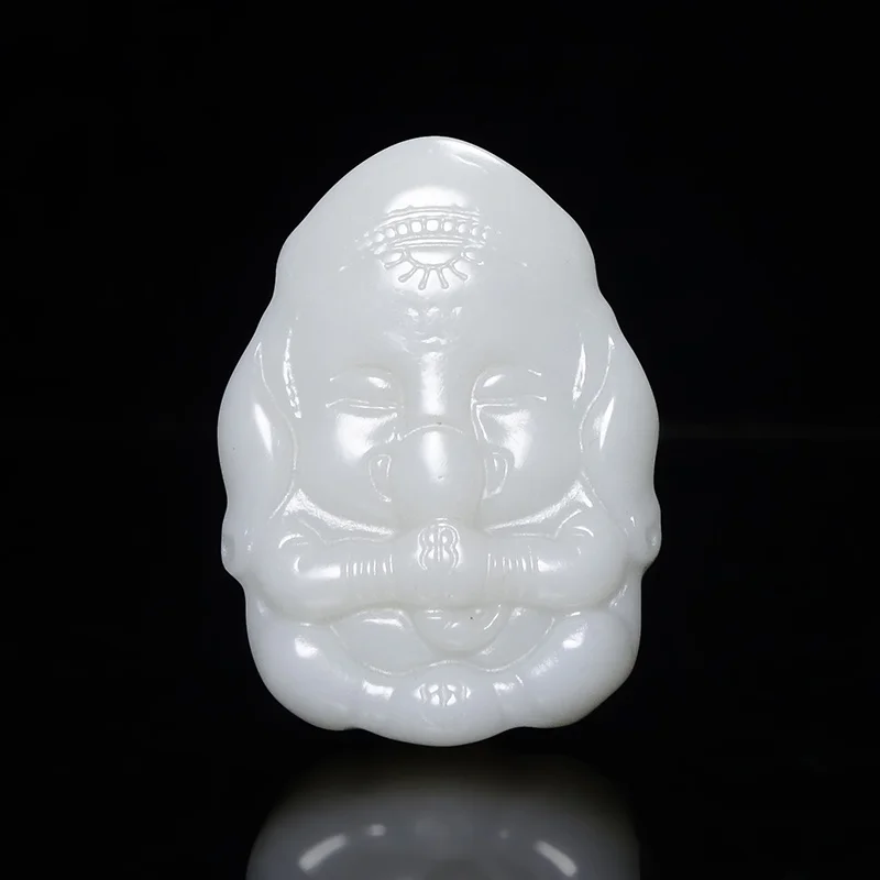 

Лидер продаж, ожерелье с подвеской из натурального нефрита, слона, Бога, ручной вырез, модные ювелирные изделия, аксессуары для мужчин и женщ...