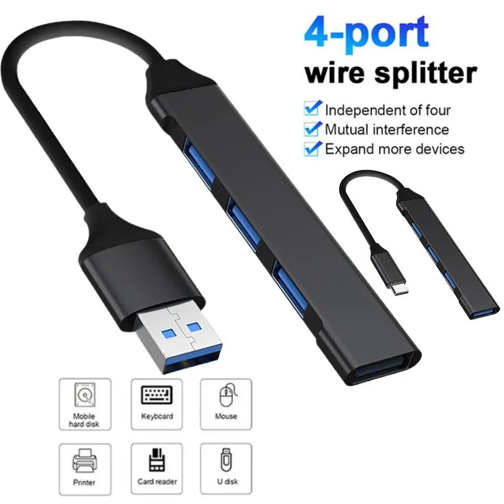 

USB C HUB USB 3.0 HUB Type C 4 Port Multi Splitter Adapter OTG For Macbook HUB Pro 13 15 Air Mi Pro HUAWEI Computer Accessories
