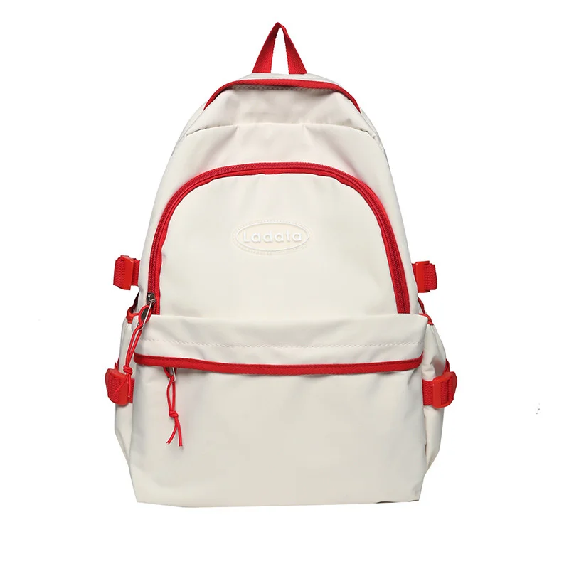 

TRAVEASY Korean High School Women Backpack Nylon Solid Color Casual Woman Large Capacity Bags Trendy Lady Shoulder Bags 2022 New