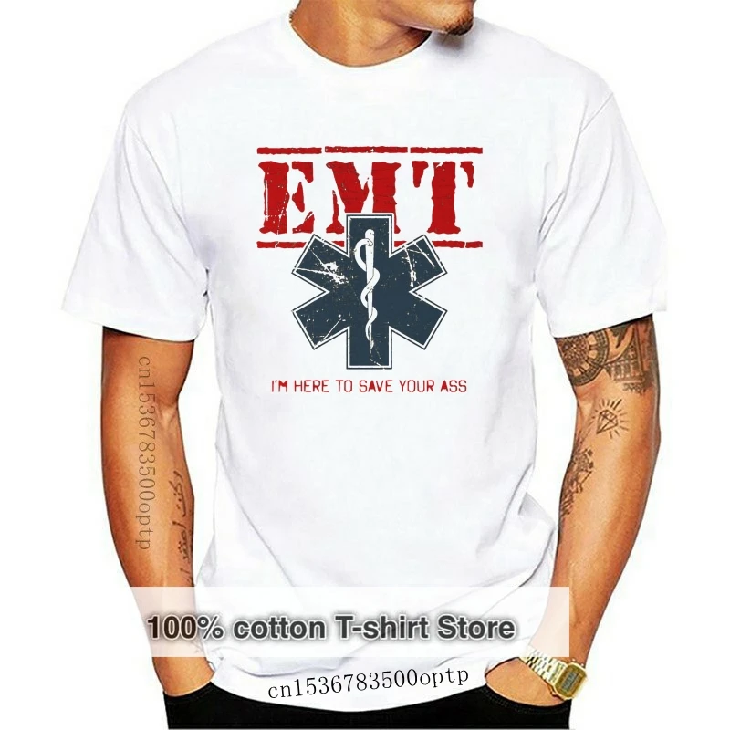 

Emt T-Shirt Paramedic Emergency Technician Ambulance Medical Services Humor 2019 Creative Letters Crew Neck Printed Tee Shirt