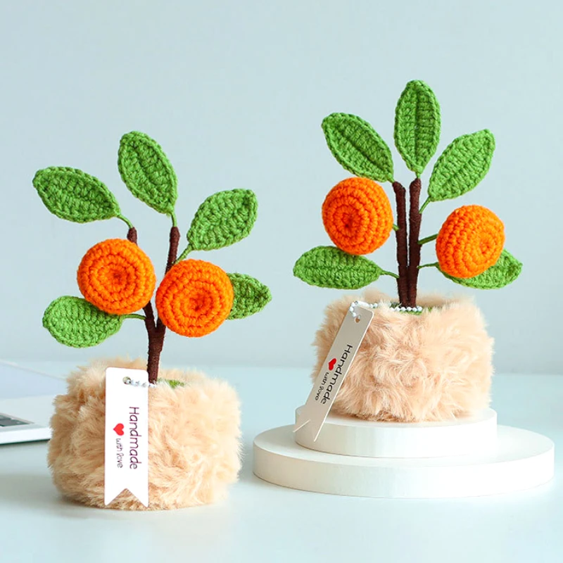 1 шт. креативный маленький вязаный крючком фруктовый бонсай искусственный