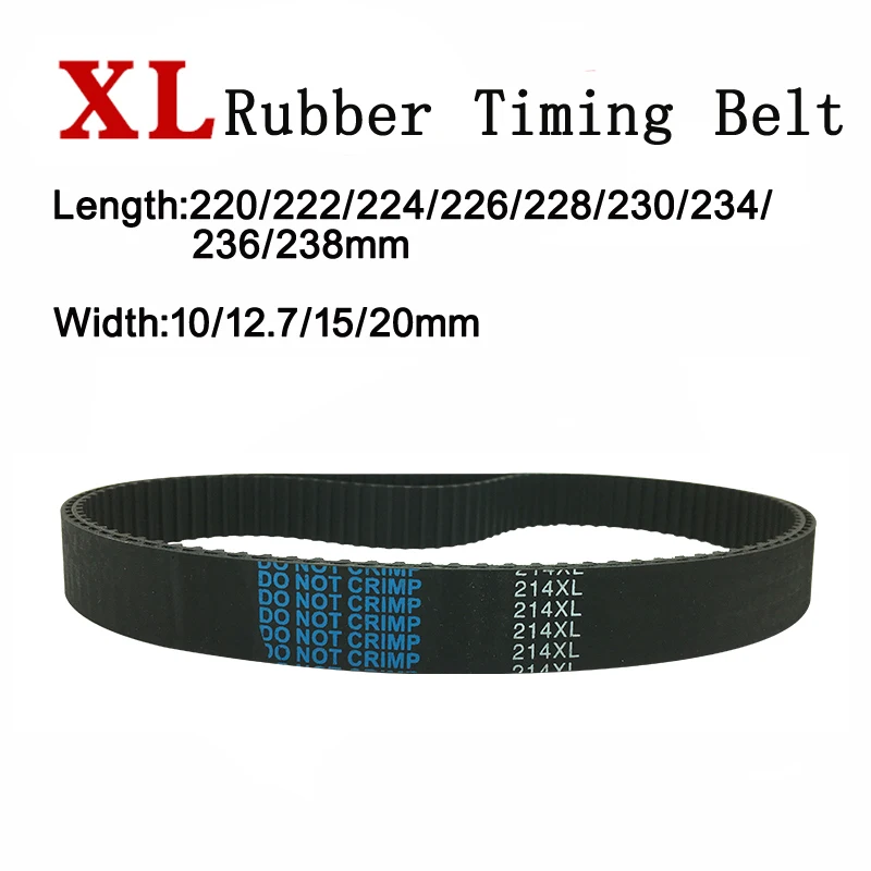 

5piece XL Timing Belt Trapezoidal Tooth Rubber Synchronous Drive Belts Width=10/12.7/15/20mm C=220/222/226/228/230/234/236/238mm