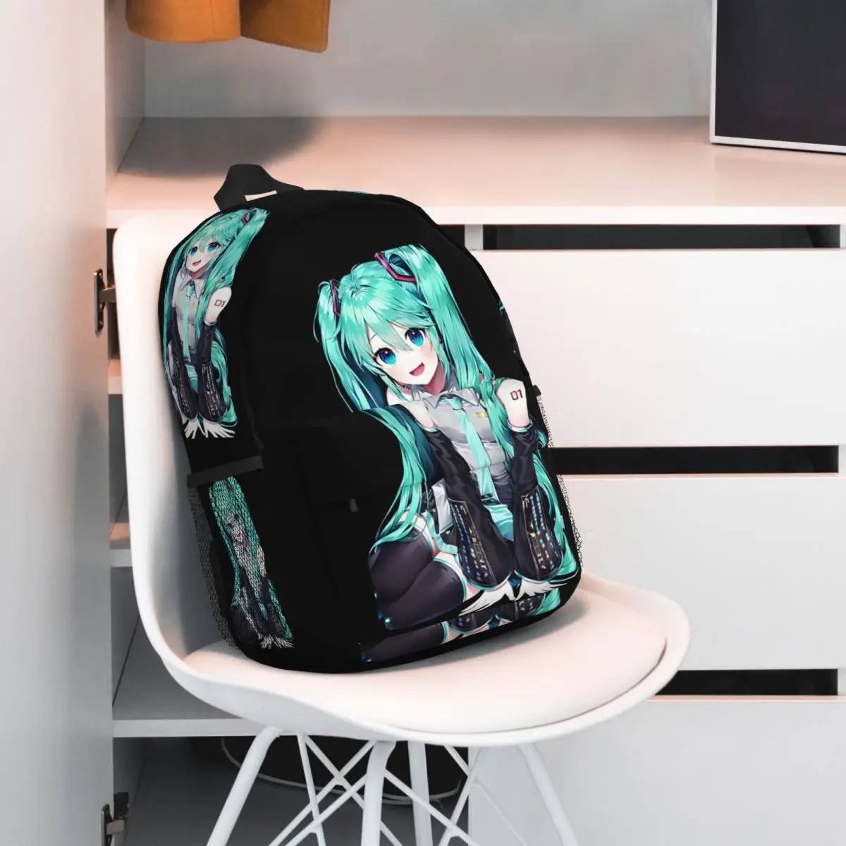 Hatsune-Miku New Fashionable Pattern School Bag Print Lightweight Backpack 15inch
