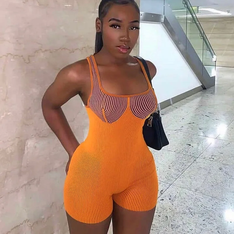 

Summer New Women's Sexy Sleeveless Backless D3 Print Slim Fit Hip Lift Jumpsuit