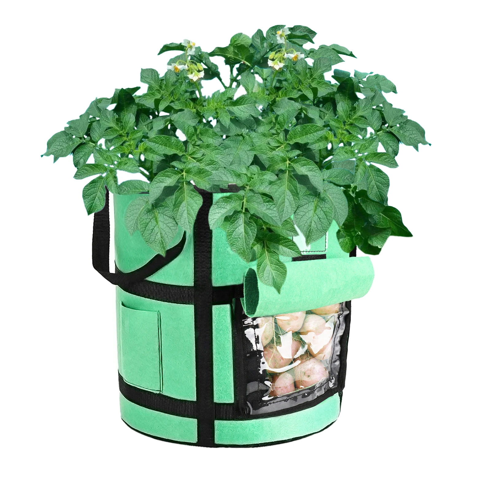 

7/10 Gallon Grow Bags Non-woven Fabrics Tomato Potato Radish Vegetable Fruit Taro Peanut Growing Bag For Gardens Balcony