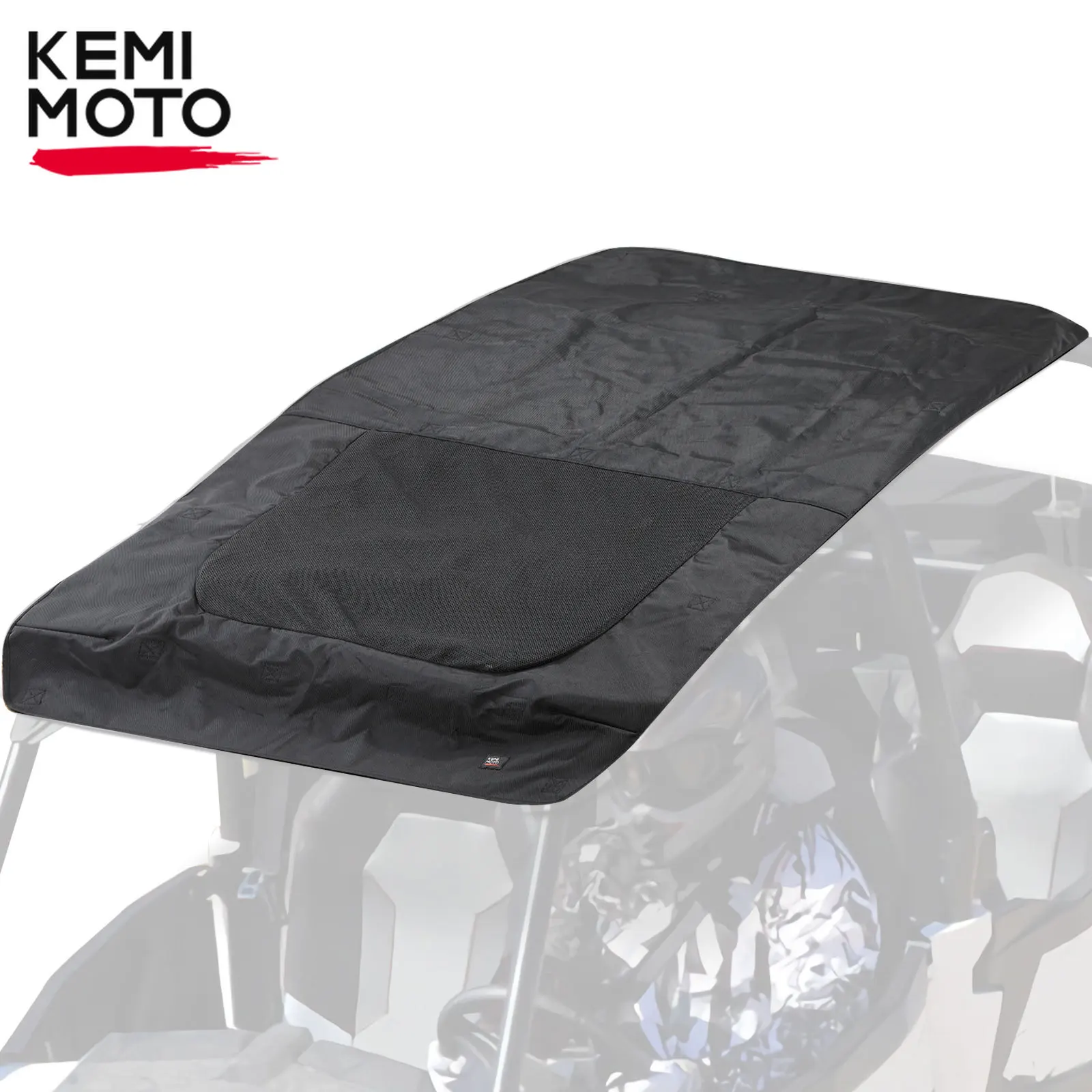 

KEMIMOTO UTV 1680D Black Water-resistant UV Protect Soft Roof Compatible with Polaris RZR PRO XP 4 2020 2021 2022 2023 4 Seater