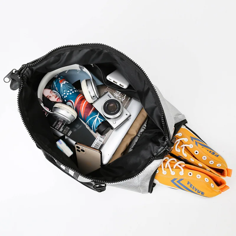 Large capacity foldable travel bag for women sport gym bag large capacity travel golf bag leather carry-on tote weekend bags