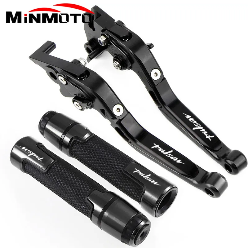 

Motorcycle Folding Extendable CNC Moto Adjustable Clutch Brake Levers Handbar End Grips fit For Bajaj Pulsar 200 NS/200 RS/200 A