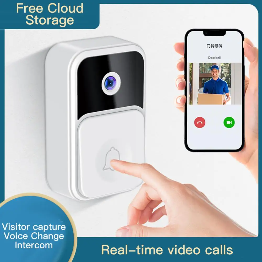

AUBESS Smart Doorbell Camera Wifi Wireless Call Intercom Video-Eye For Apartments Door Bell Ring For Phone Home Security Cameras