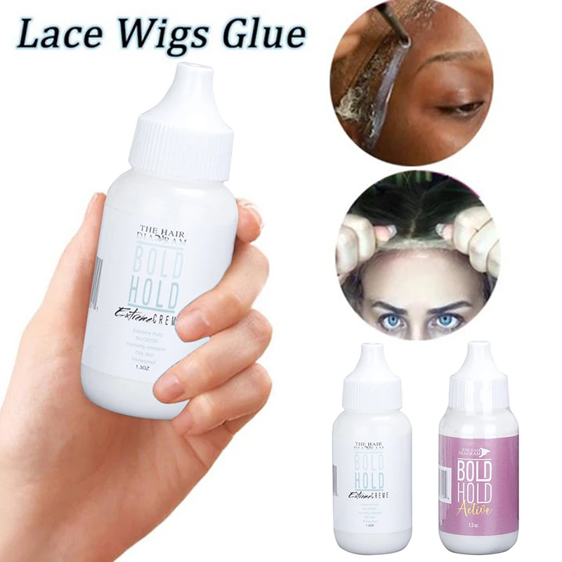 

1.3oz(38ML) Hold Cream Lace Wig Glue Waterproof Adhesive for Lace Wigs/Toupee/Hair Closure colle pour perruque
