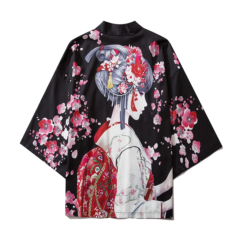 

Japanese Kimono Streetwear Gril Graphic T Shirts Harajuku Oversized T Shirt