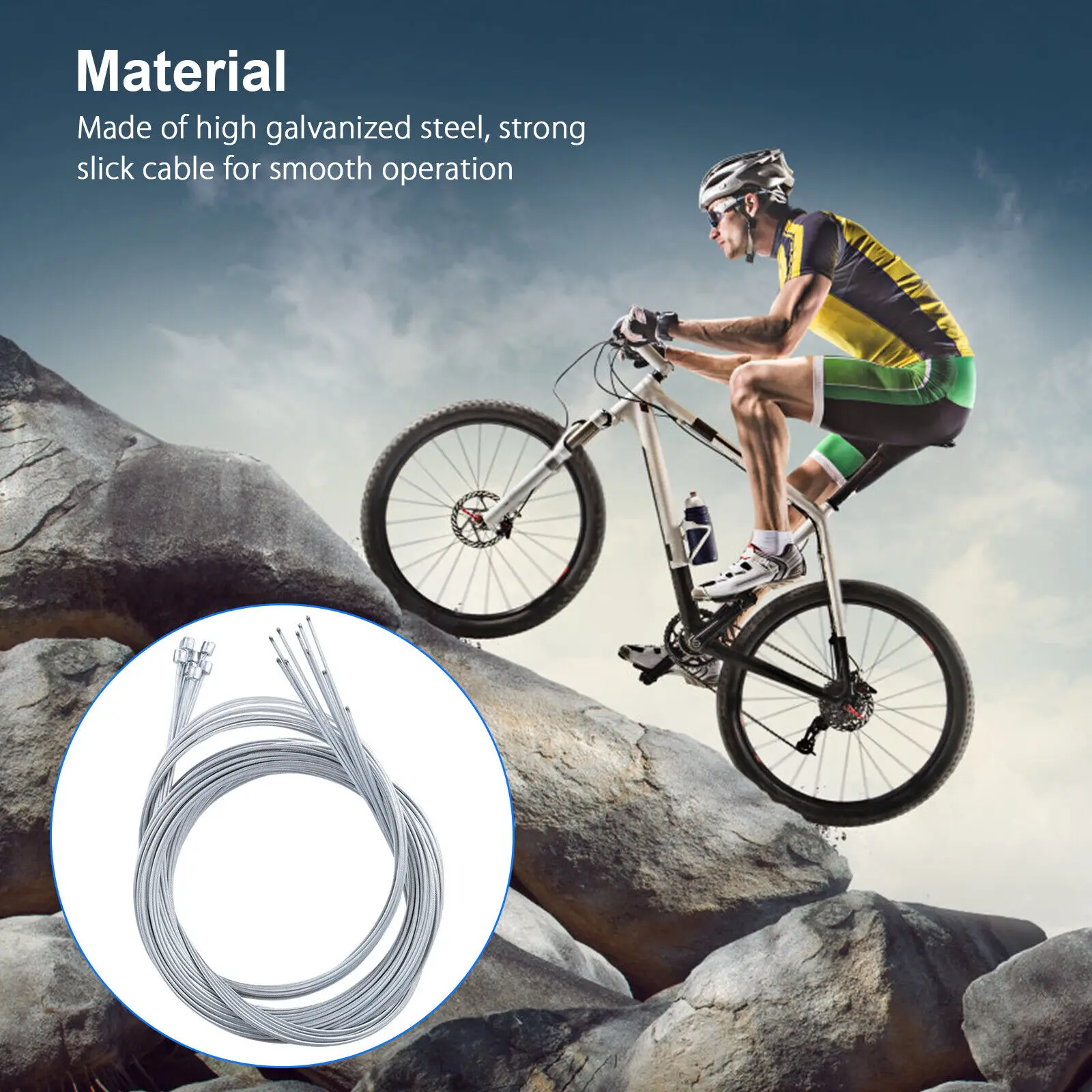 

Stainless Steel Brake Inner Line Steel Cable Mountain Road Folding Bicycle Transmission Line Smooth Feel Good Bike Accessories