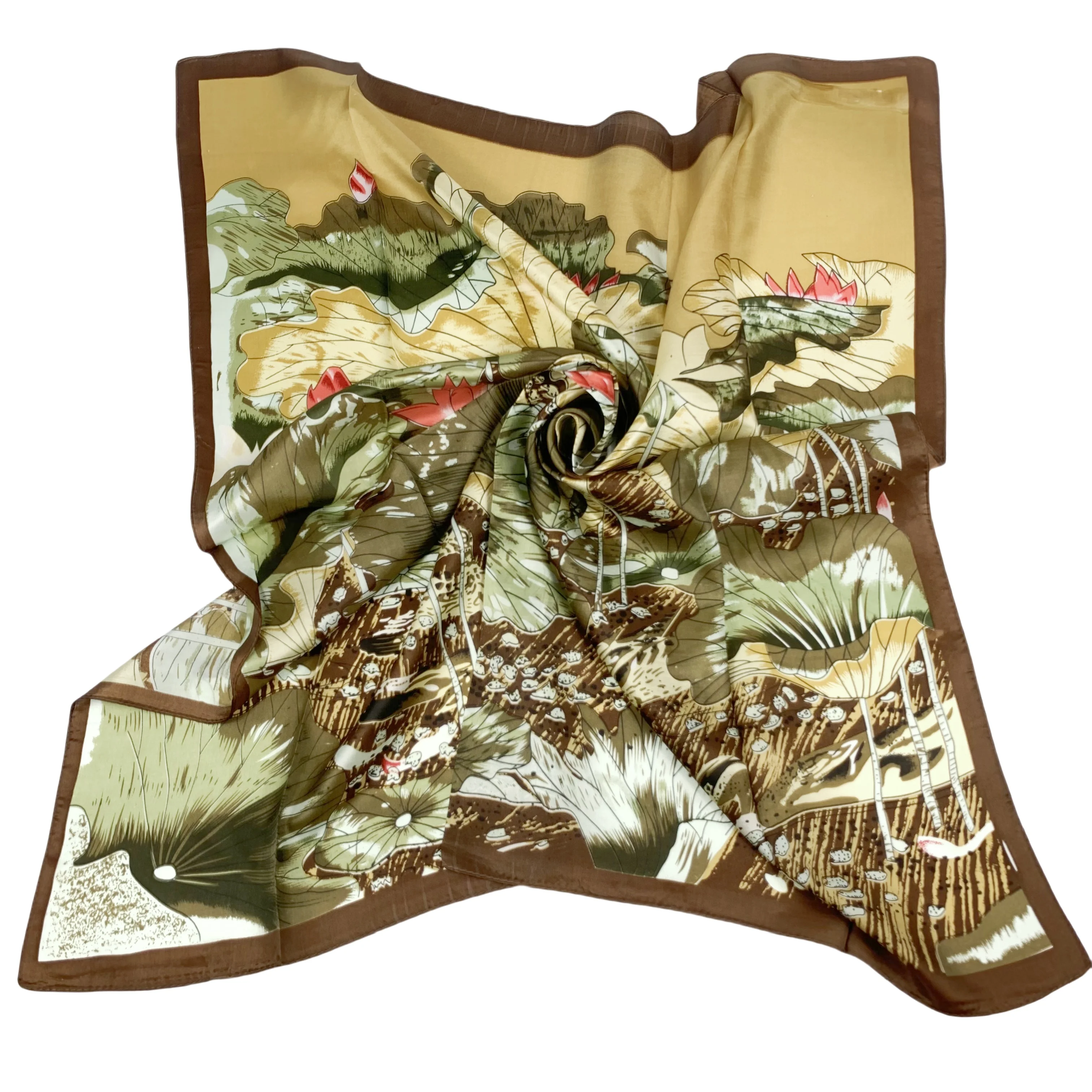 Оптовая продажа 100% чистый дизайнерский шарф из искусственного шелка тутового