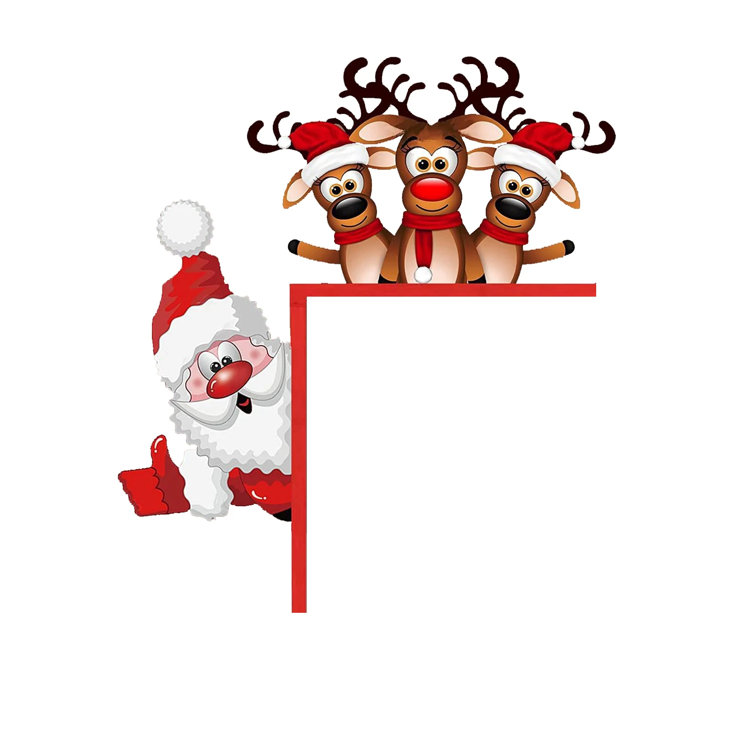 

Деревянный креативный дверной уголок в форме лося, строительный Рождественский дверной каркас Санта-Клауса, знак, новинка, праздничное подвесное украшение