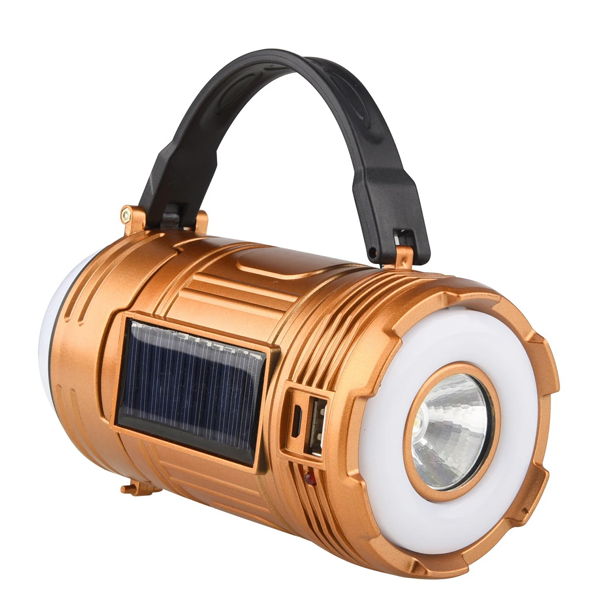 

Solar Powered Flashlight Multi-function Portable Outdoor USB Rechargeable Light for Camping Hiking Fishing Solar Powered