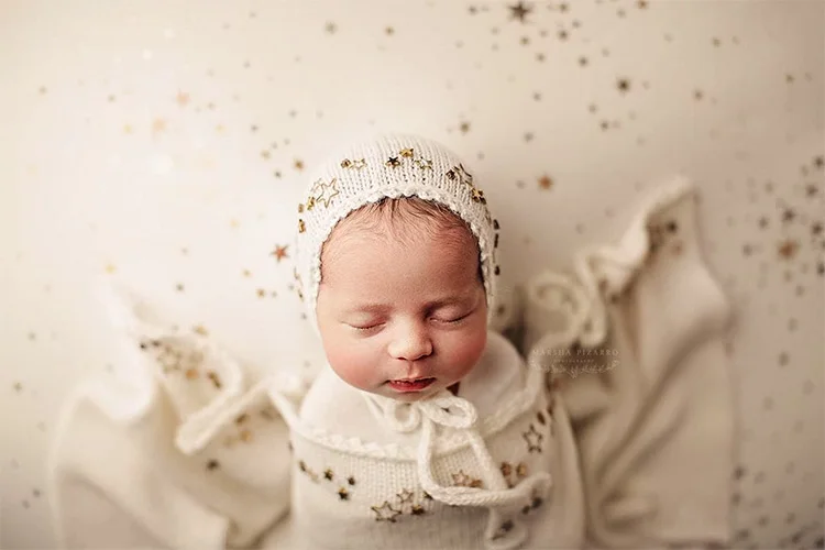 Newborn Blanket Baby Gilding Star Backdrop Fabrics Cloth Shoot Studio Photography Props Infant Accessories |