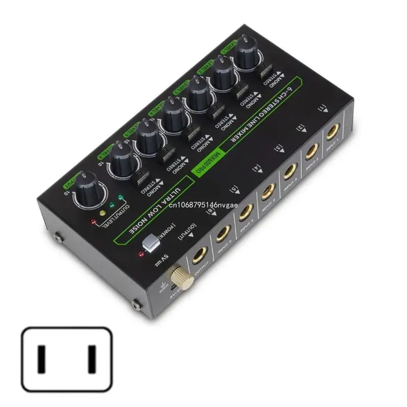 Звуковой микшер малошумящий звуковой профессиональный 6-канальный стерео