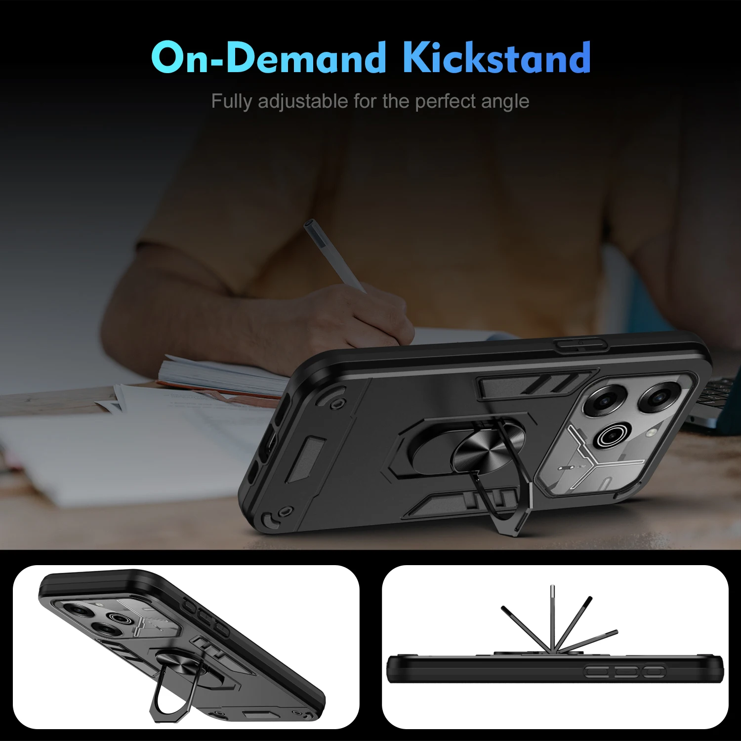 Чехол с откидной подставкой для Tecno Pova 6 Pro 78 дюйма искусственный кольцевой