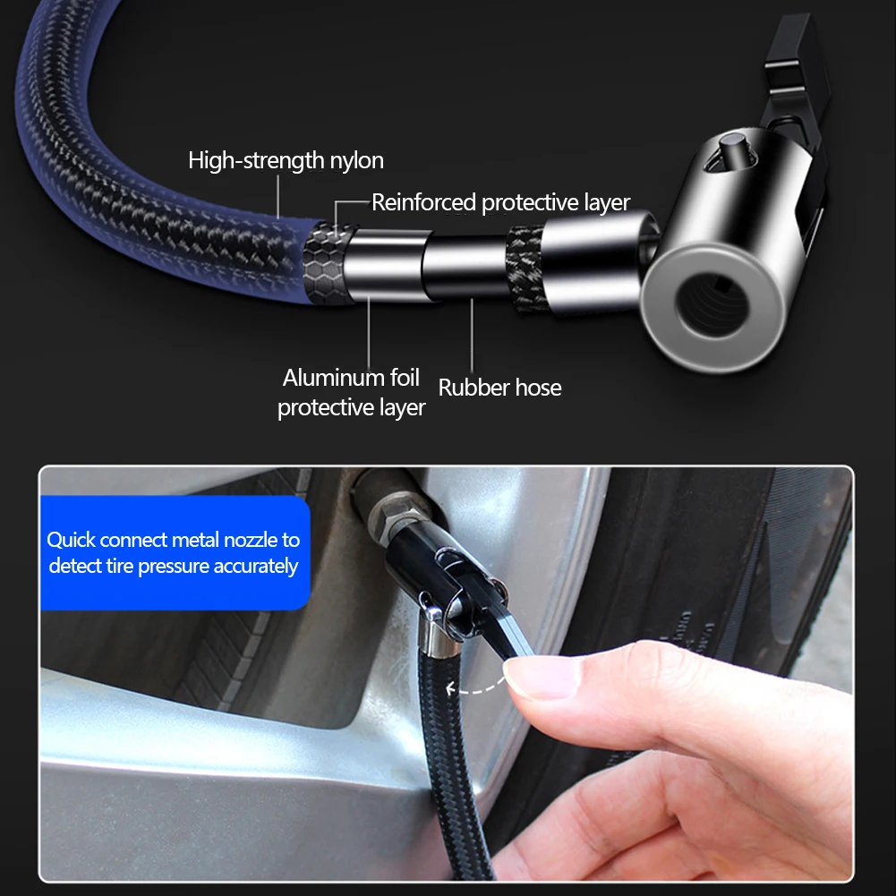 Портативный автомобильный воздушный компрессор Электрический насос для