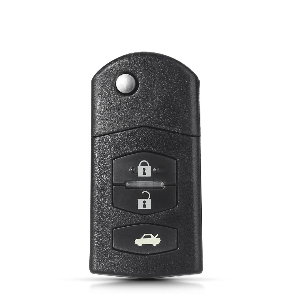 Фото KEYYOU 3 кнопки разрезание лезвия откидной Складной Корпус автомобильного ключа дистанционного управления Fob чехол для MAZDA 2 3 5 6 RX8 MX5 Замена Бес... №4
