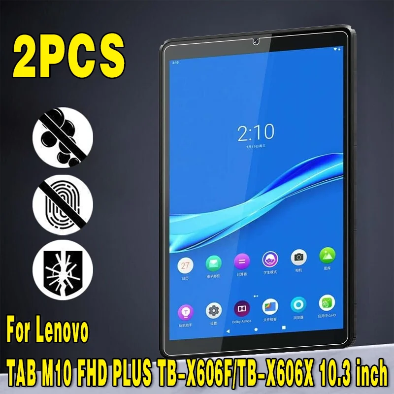 

Закаленное стекло для Lenovo TAB M10 PLUS, 2 шт., диагональ экрана 10,3 дюйма, 9H, защита от отпечатков пальцев