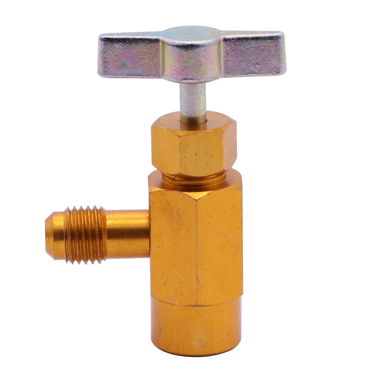 

R134A Can Air Conditoning Refrigerant Tool, Brass Can Bottle Opener Dispensing for 1/ 2 Threads, Adapter for Air Conditioner