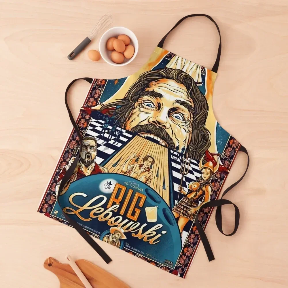 ВЕЛИКИЙ LEBOWSKI THE DUDE GIANT PICTURE ART PRINT POSTER Фартук Платье с отделкой Тканевый фартук
