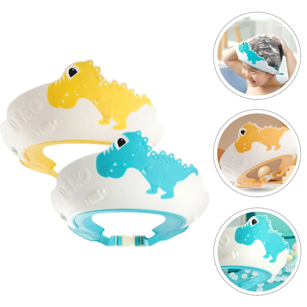 

2 Pcs Baby Shampoo Cap Kids Bath Head Protector Bonnet Wash Hair Shield Toddler Shower Caps Hats Washing Accessories Showering