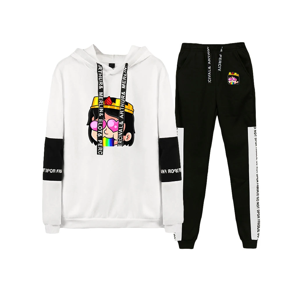 

ElTrollino Two-piece suit Women/Men Long Sleeve Hoodies+Jogger Pants Hip hop Casual Harajuku Trendy Clothes