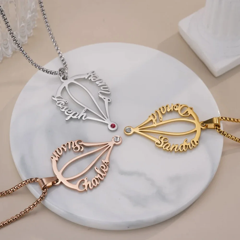 Atoztide ожерелье на заказ с двумя именами женское ювелирное изделие из нержавеющей