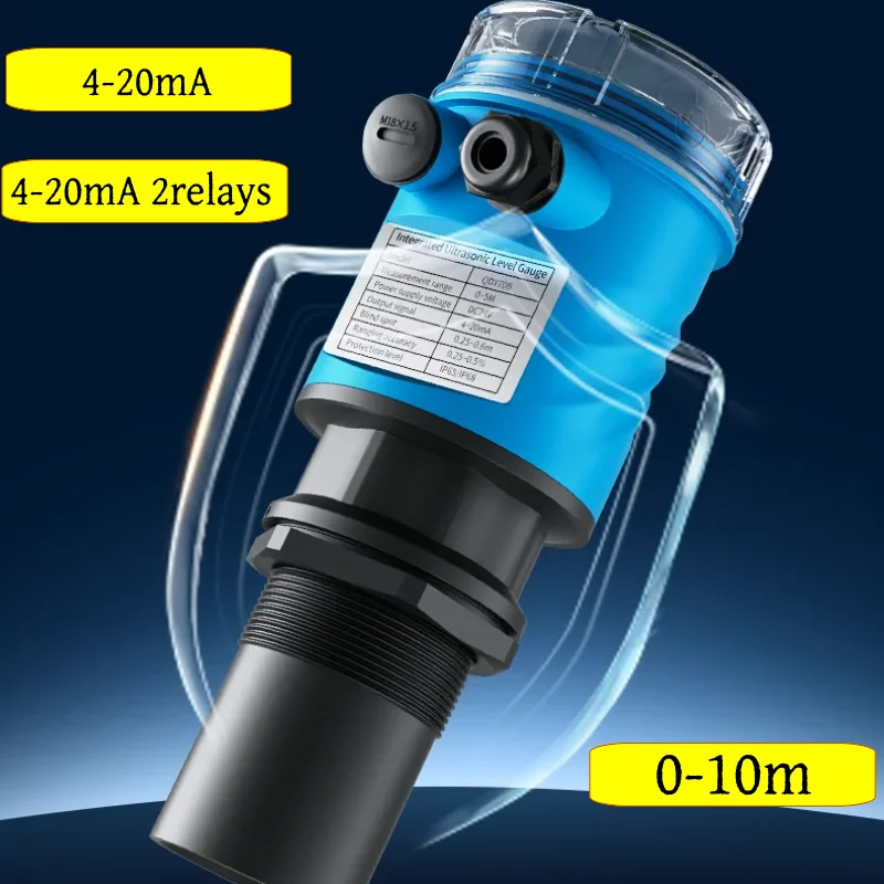 

Ультразвуковой датчик уровня, беспроводной датчик расстояния 0-20 м, 4-20 мА, реле, выход, ультразвуковой измеритель уровня в резервуаре для воды