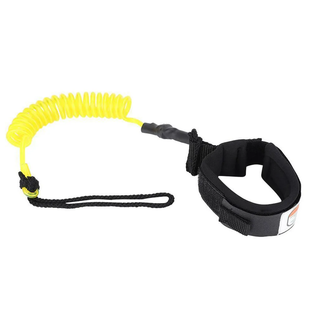 

Kayak Paddle Rope Anti-lost Coiled Spring Leash Surfboard Leg Foot Ankle Rope Surfing Accessory, Yellow